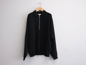 EVCON” COTTON KNIT HALF ZIP BLACK”