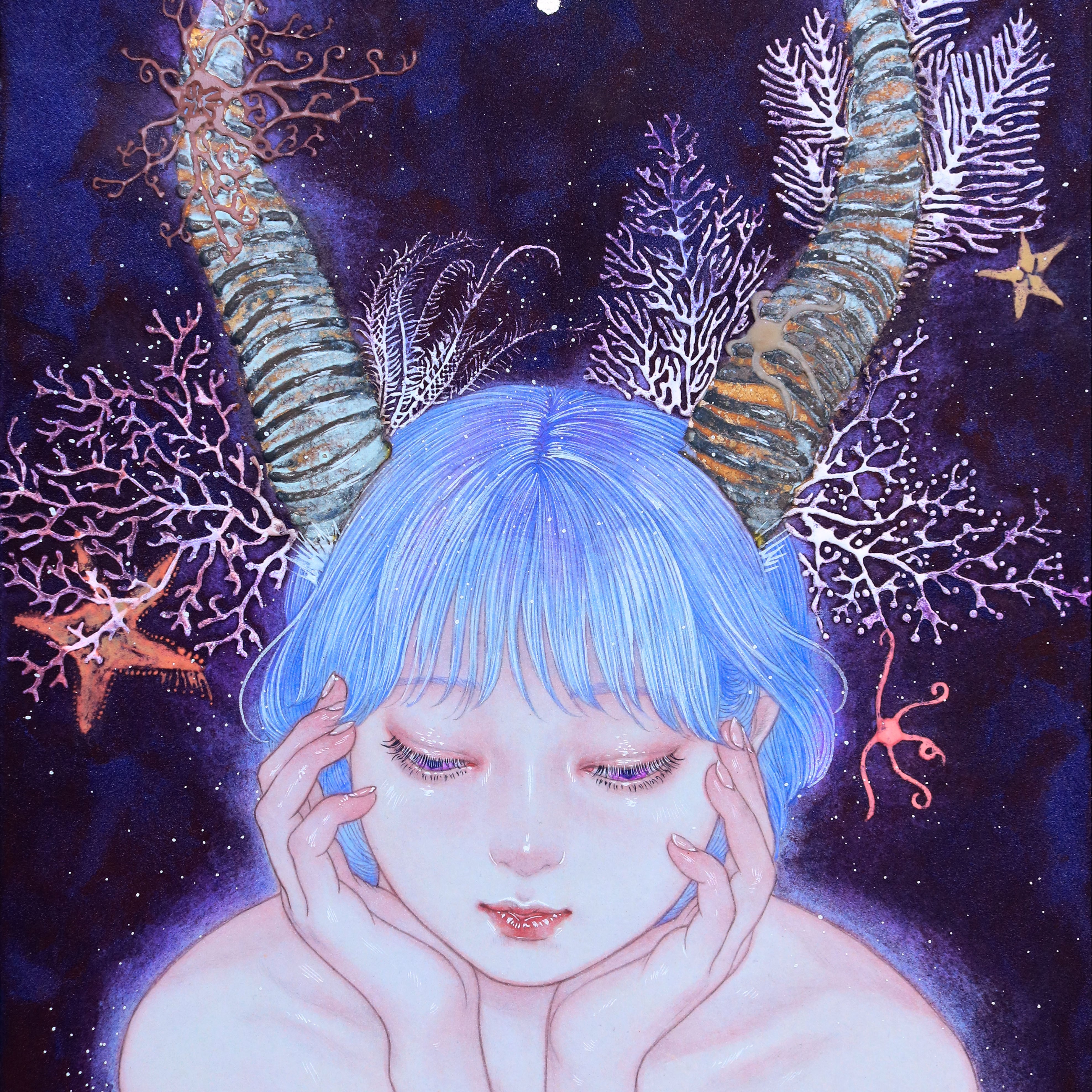 山下千里、「paraiso」、希少画集・額装画、日本製・新品額縁にて額装致します 山下千里、「paraiso」、希少画集・額装画、日本製・新品額縁に