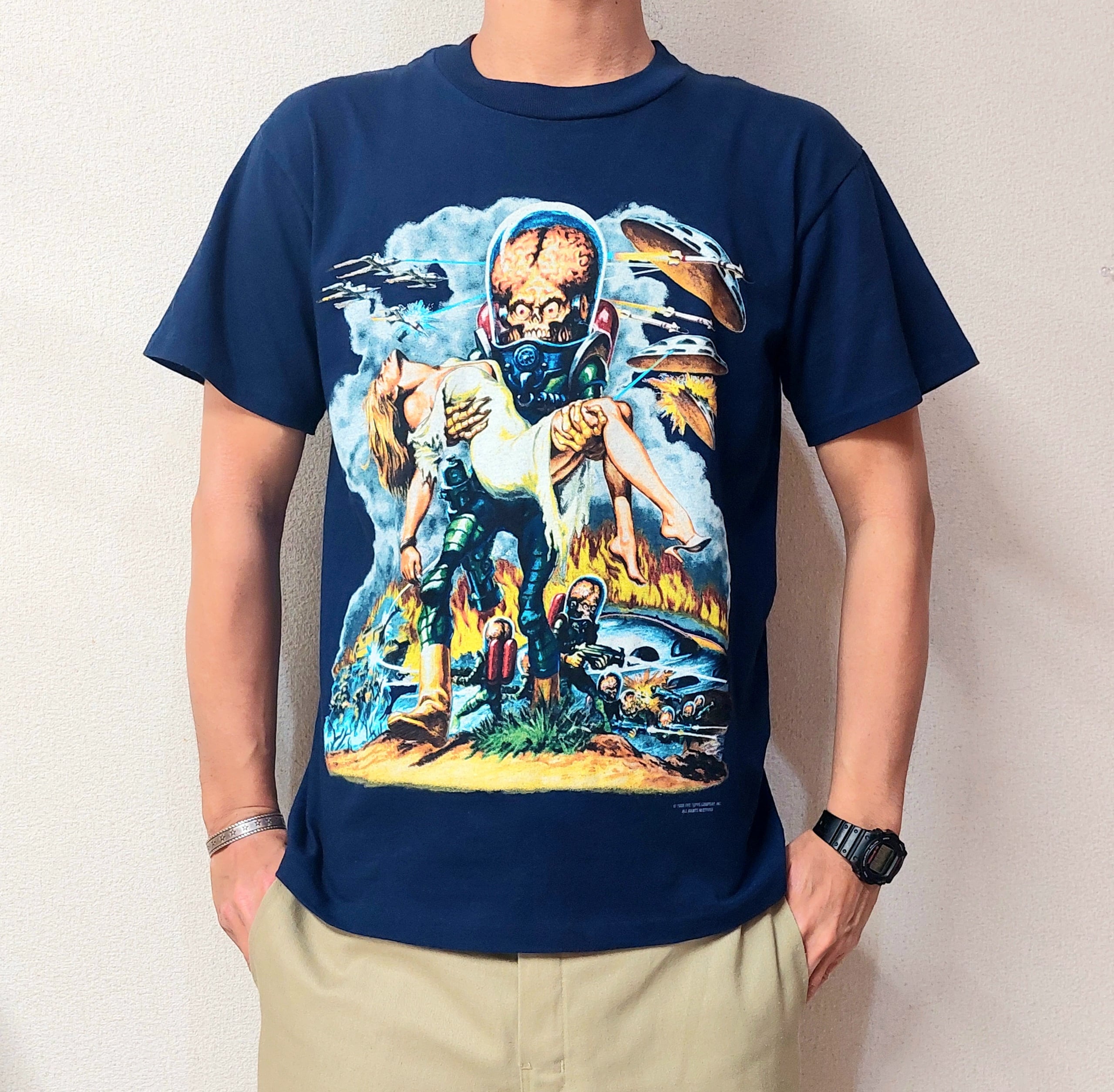 希少90 MARS ATTACKS Tシャツ ヴィンテージ　サイズL