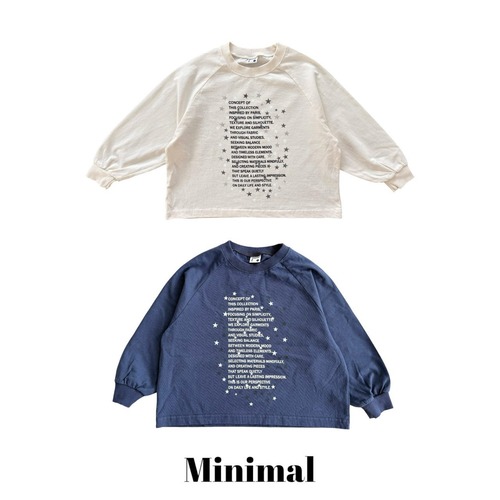 MINIMAL［取寄］star lettering tee 26autumn