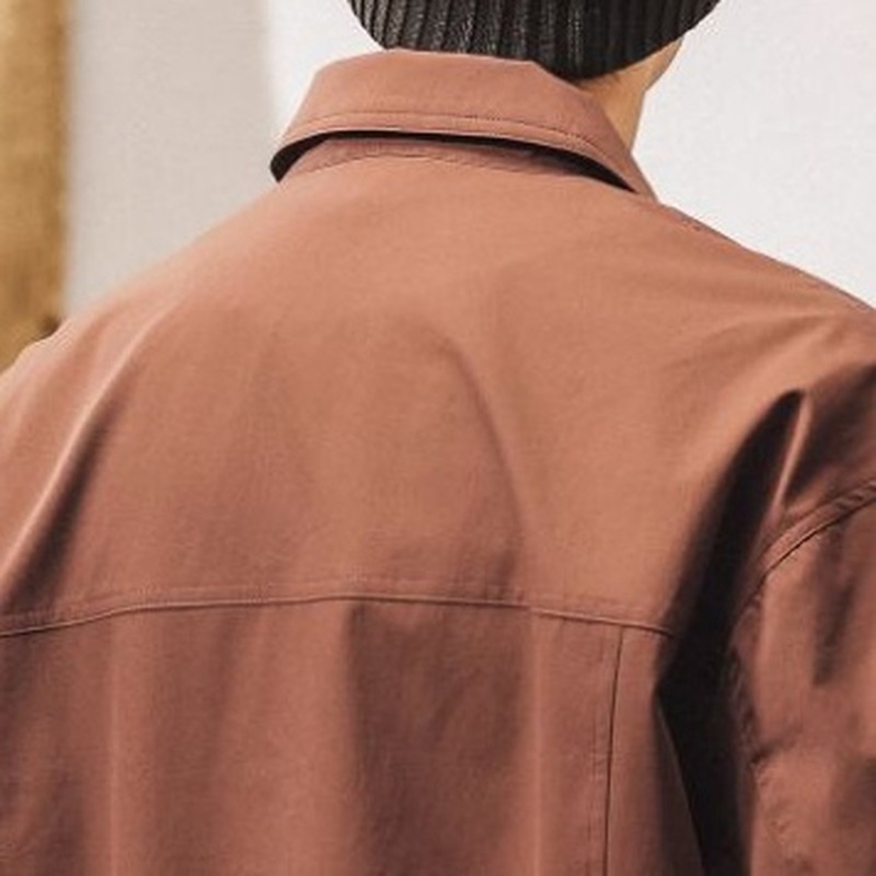 Full Zip Oversized Long Sleeve Shirt Jacket ◇2color H0813