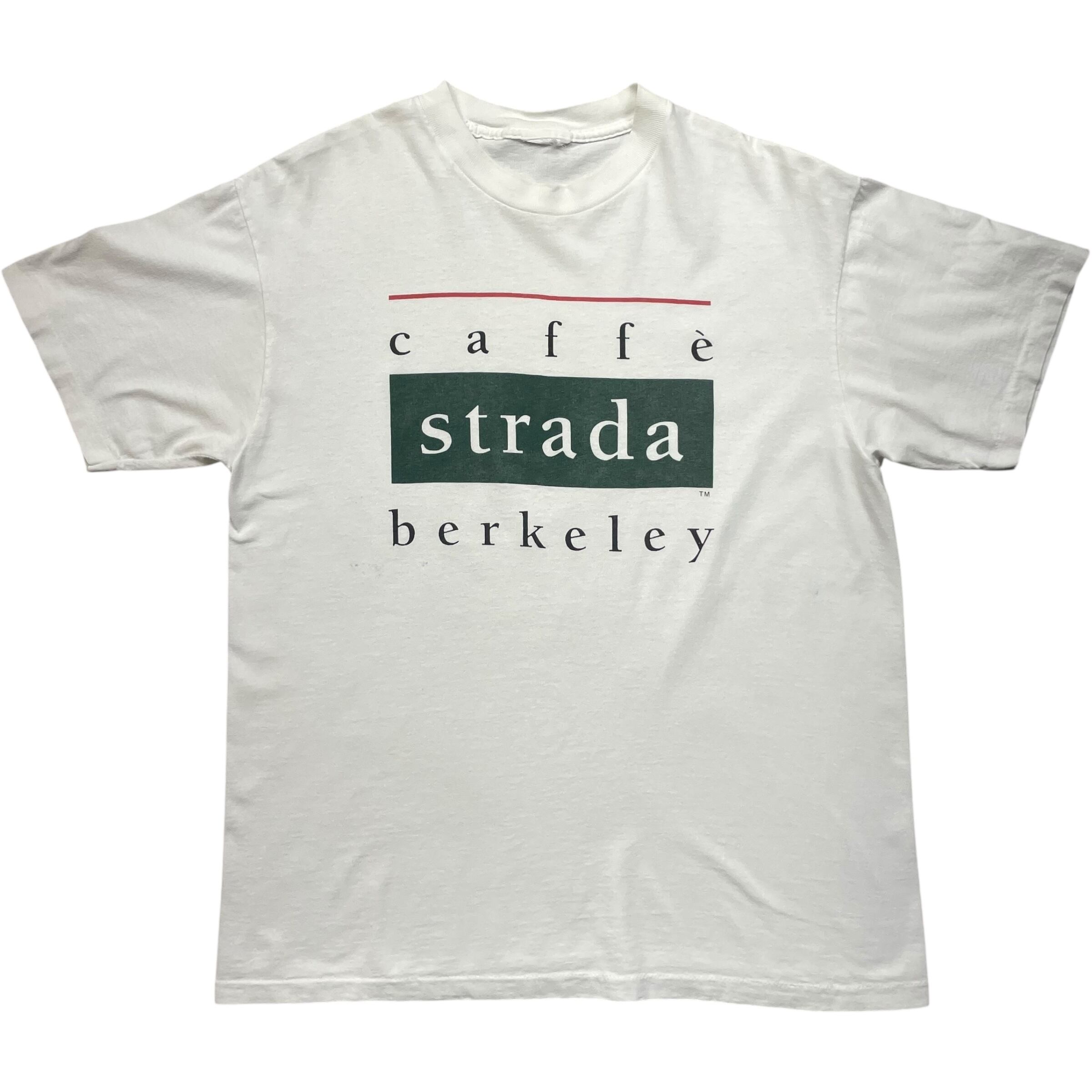《L》unknown Tシャツ カフェ ストラーダ フロントプリント シングルステッチ 90年代 vintage no.8715