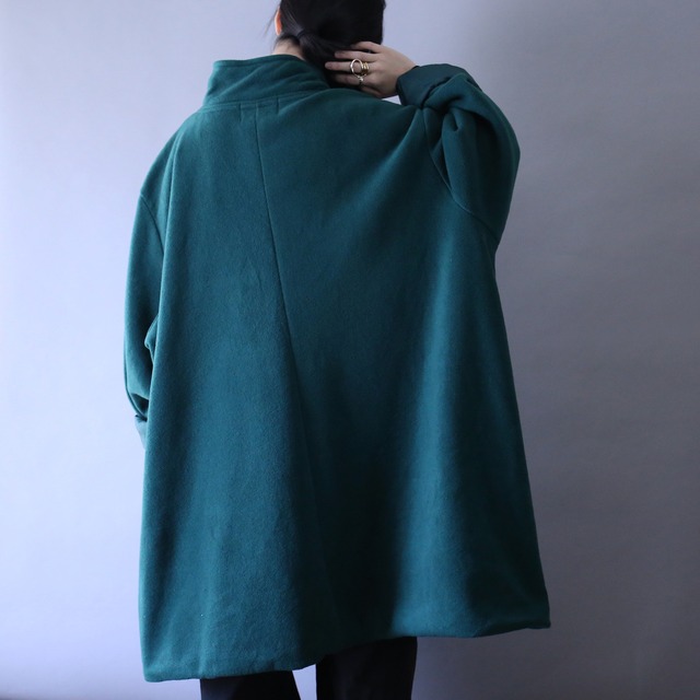 XXXXX super over silhouette high-neck fleece jacket coat