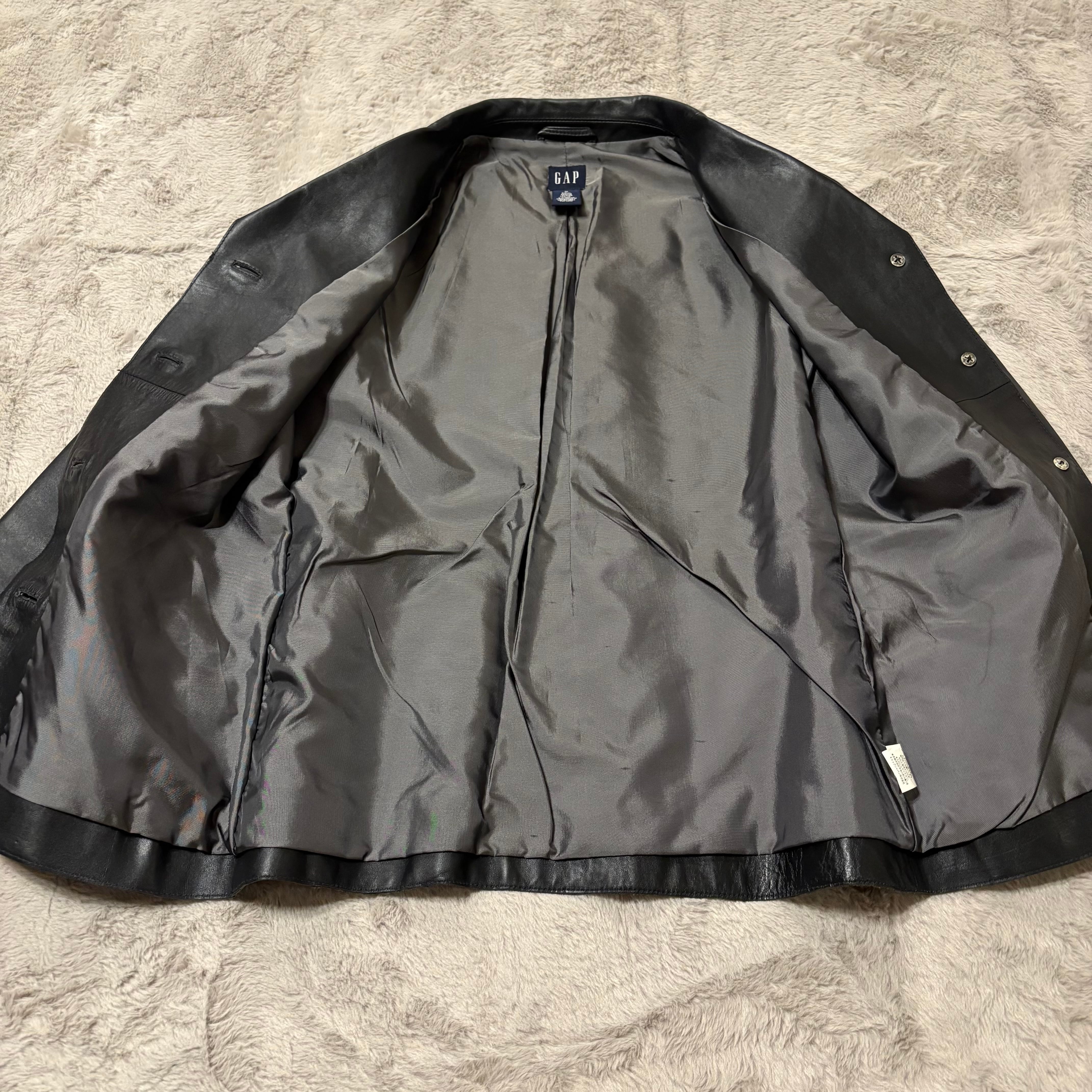 GAP レザージャケット 00s テーラード ブラック レディースMサイズ