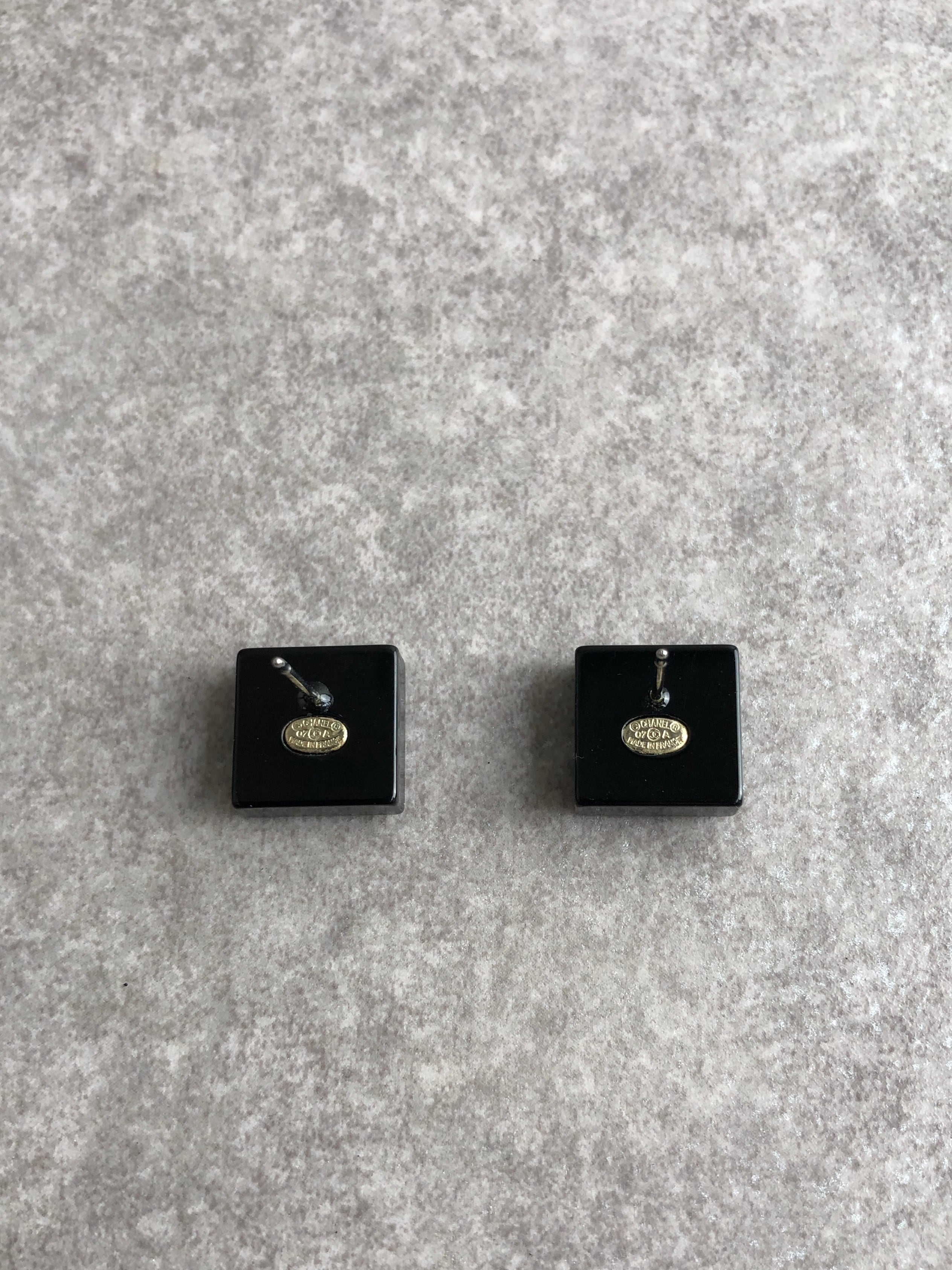 CHANEL シャネル ピアス ブラック ココマーク ストーン vintage