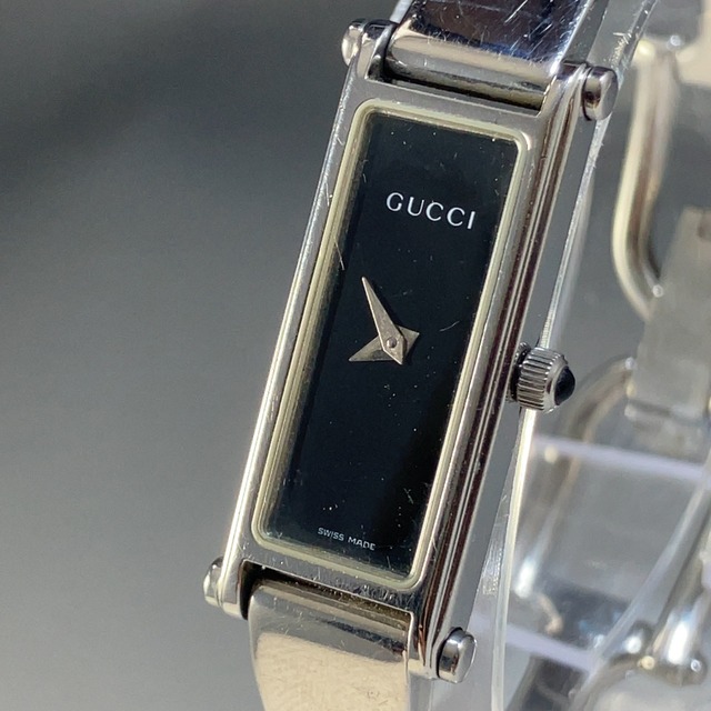 ☆美麗/定価9万円☆GUCCI グッチ イタリアブランド 1500L 黒文字盤  