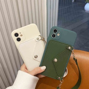 iphone X 11 12 シリーズ  カード収納 シンプルシリコンケース♡カメラフルカバー