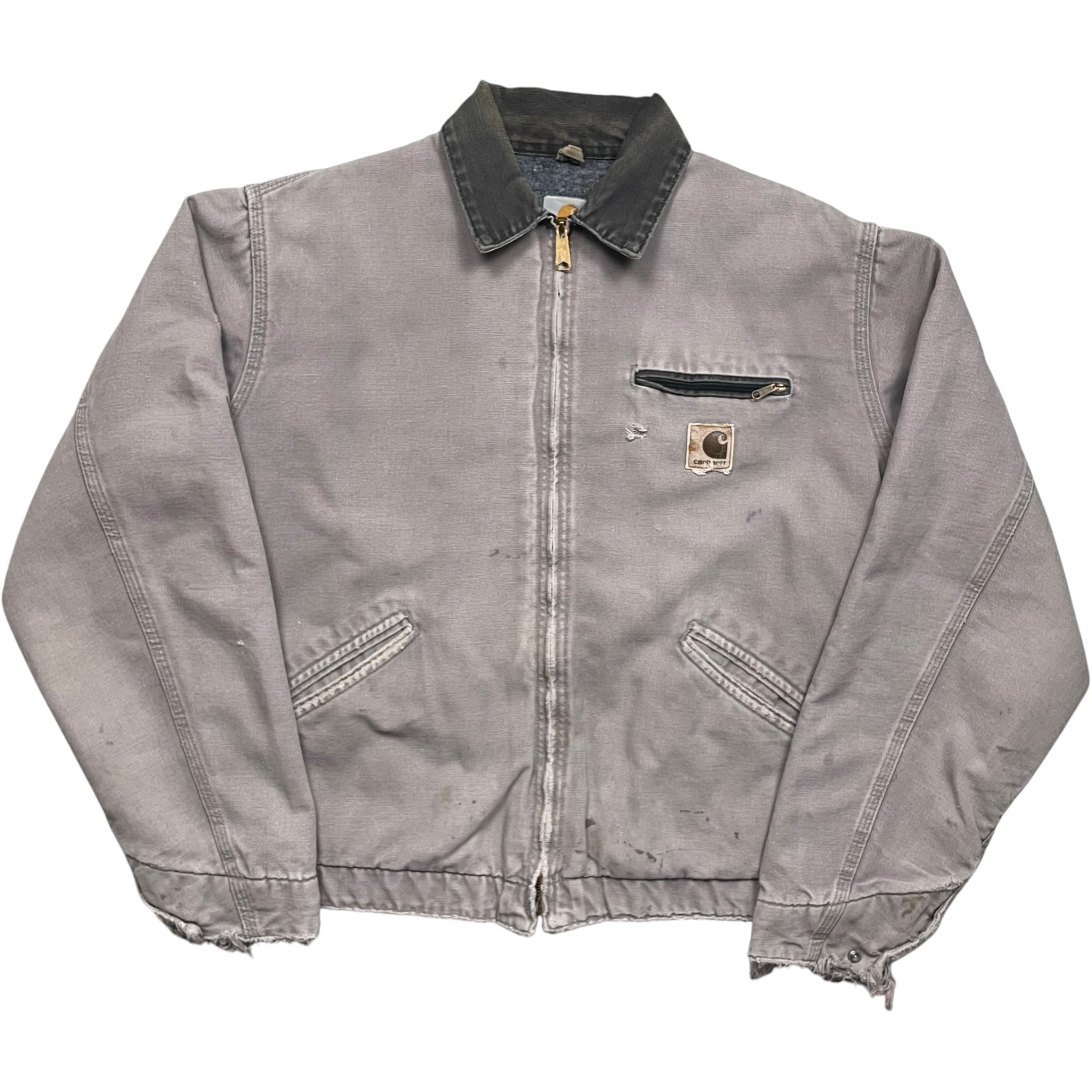 《L》 Carhartt カーハート デトロイトジャケット ワークジャケット 希少カラー ライトグレー USA製 no.10610