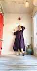 Farfalla dress washed linen canvas / col.dark plum