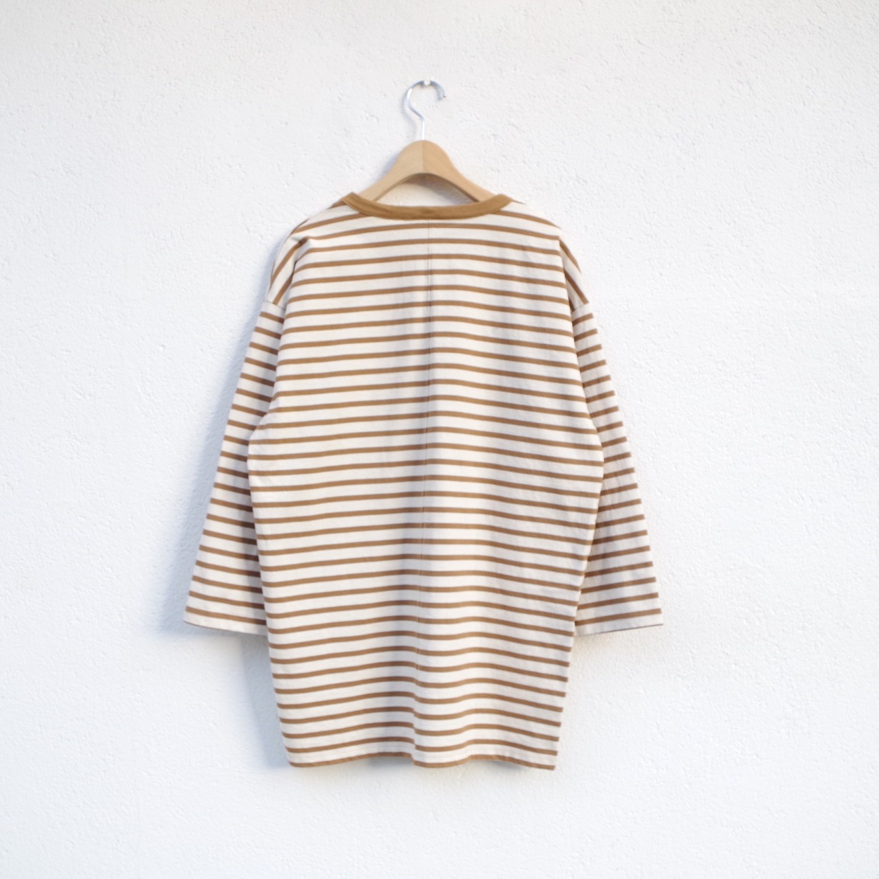 one f × 4ROOM HB Border Tee　NATURAL / BROWN 再入荷