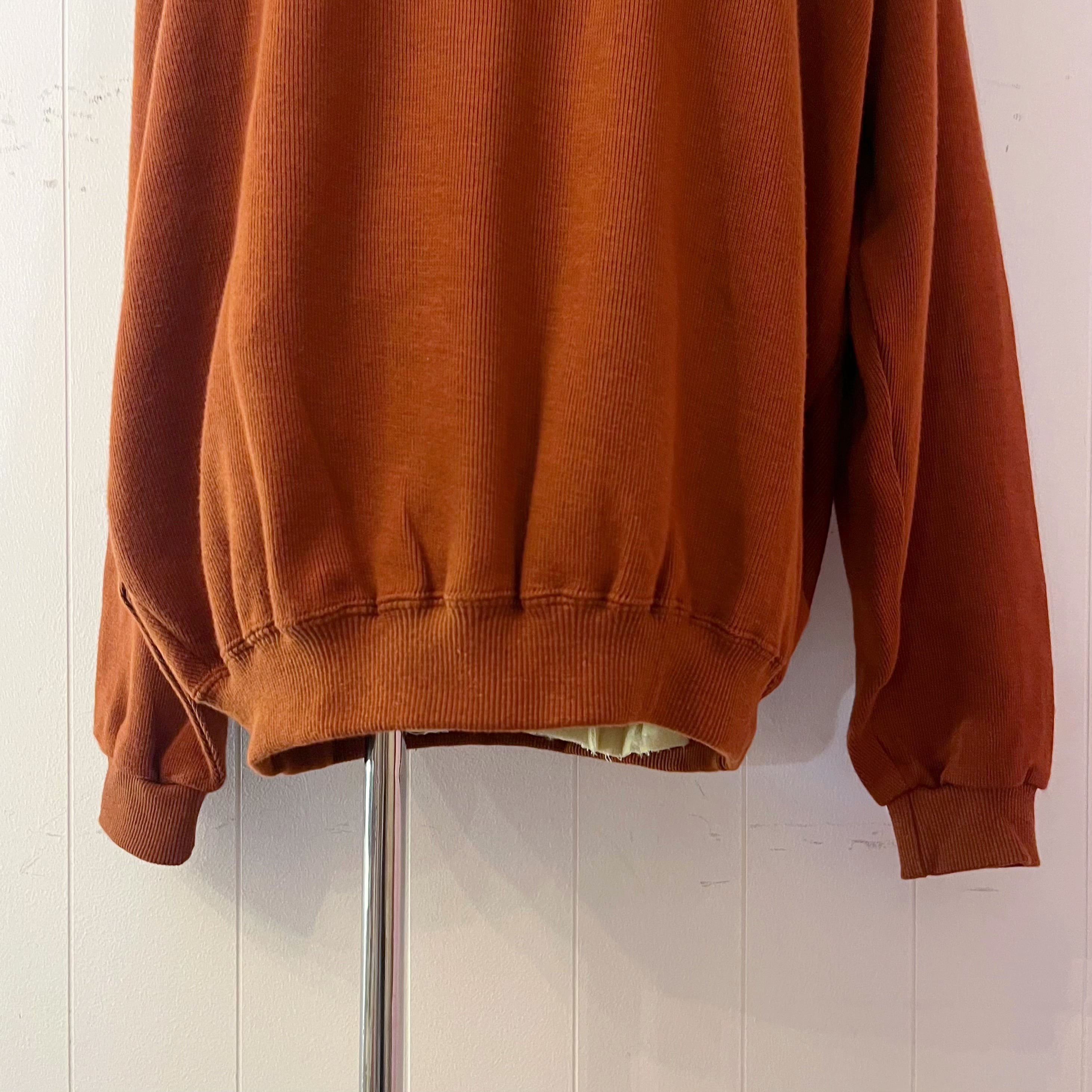 orange brown polo knit