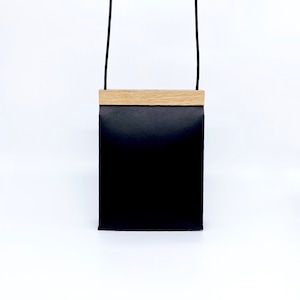 YSB-010-A/Clap Wood Bag Pouch/Black