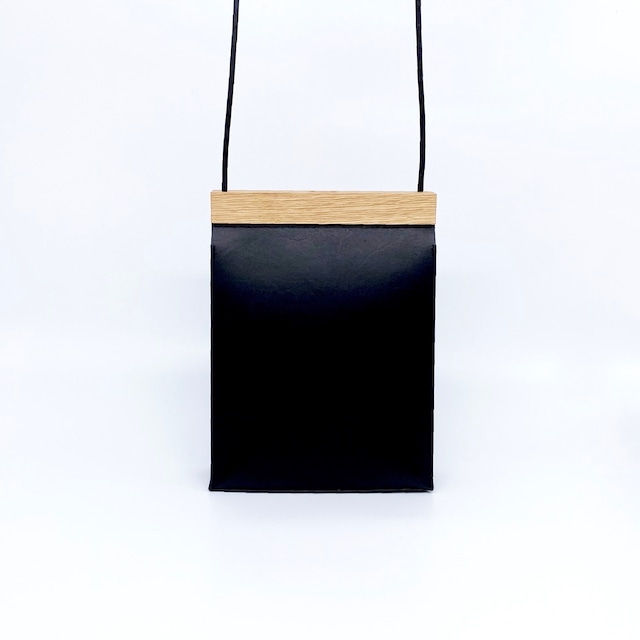 YSB-010-A/Clap Wood Bag Pouch/Black