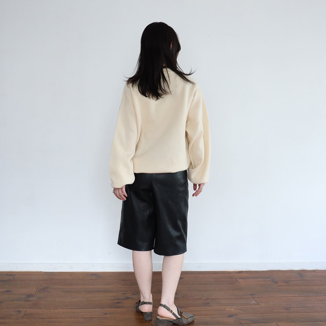 チェーン刺繍ウサニットスウェット/ホワイト（MK-514) | もくもく