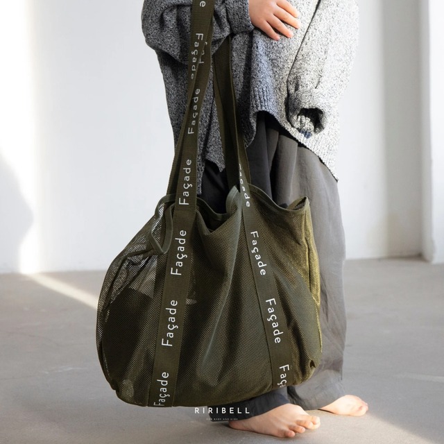 【façade】Tote Bag / Moss green