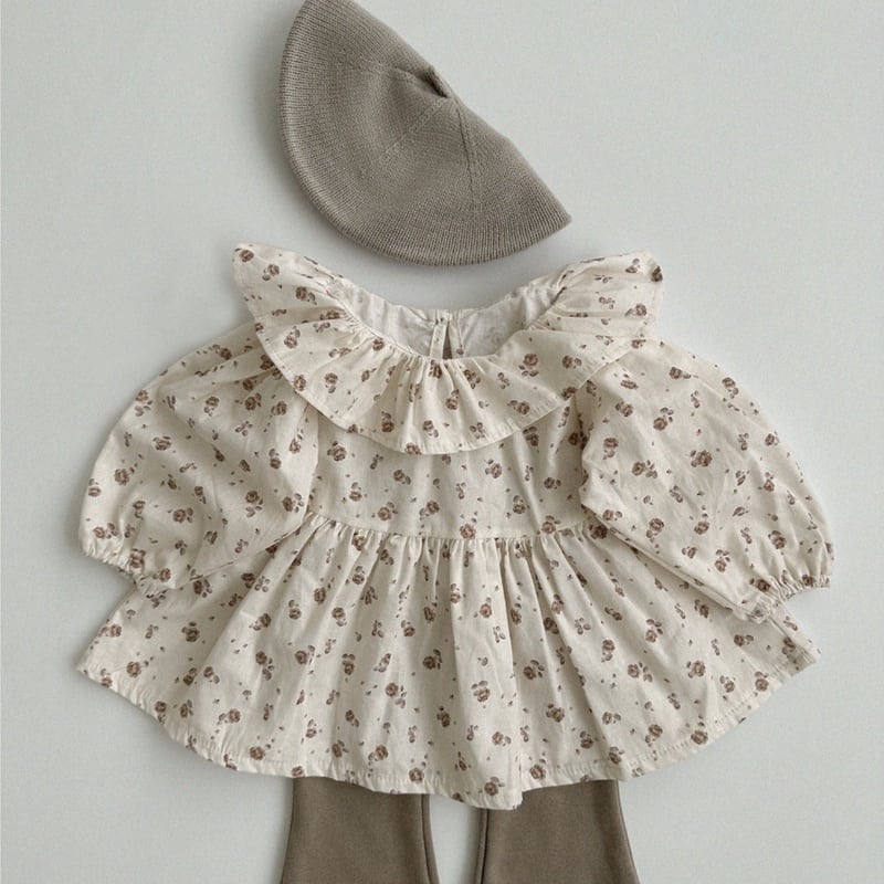 【BABY&KID】秋新作 花柄長袖ブラウス