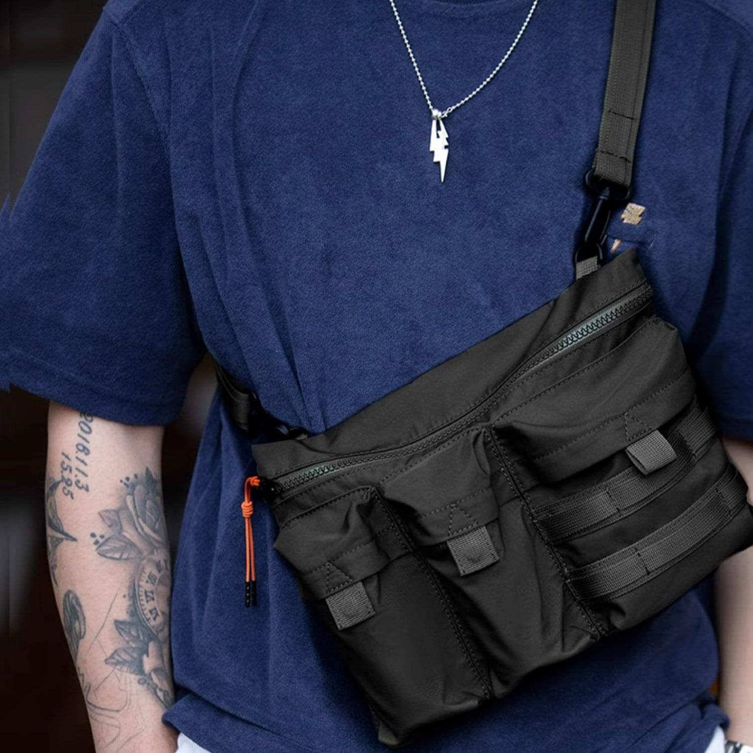 ミリタリーマルチポケット2Wayショルダー＆ウエストバッグ 2色 L0077