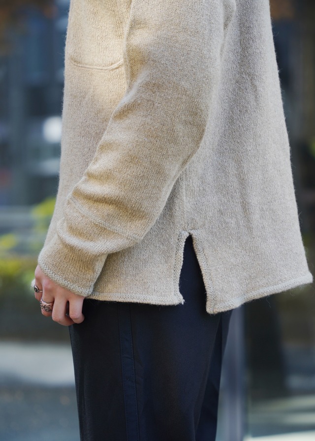 90's COMME CA DU MODE MEN crew neck silk wool knit