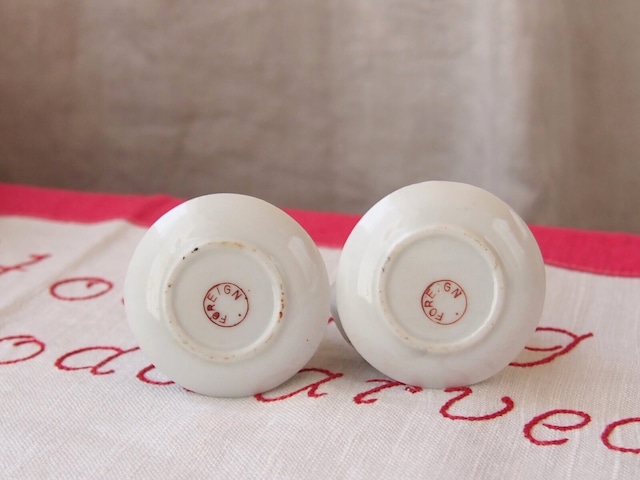 イギリスアンティーク　ミニチュア陶器製ティーセット　ドールハウス用