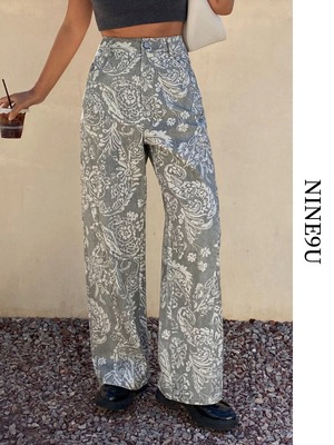 bohemian wide straight pants【NINE-S0054】