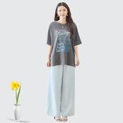 TRUBE リラックスストライプワイドパンツ【M~L】サックスブルー