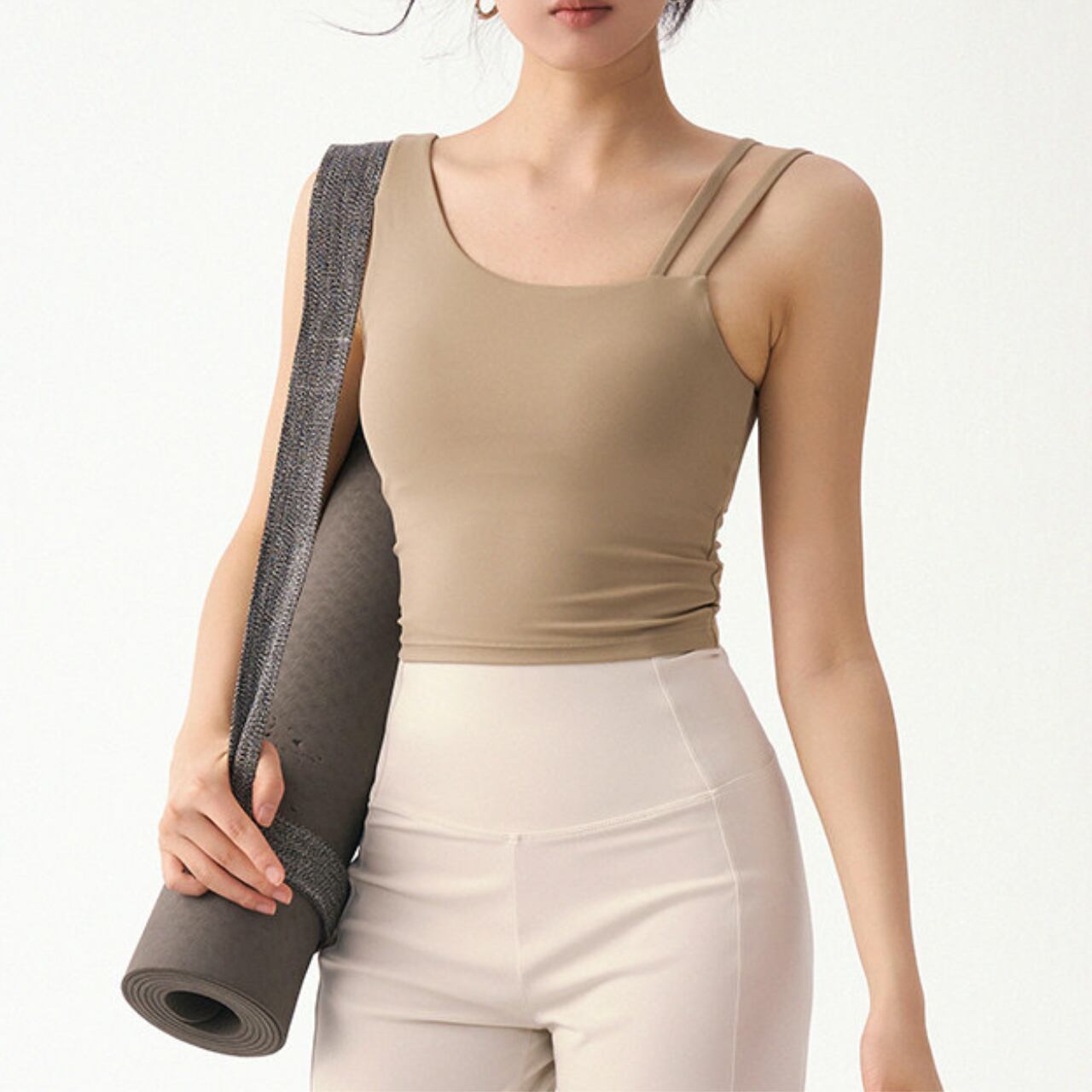 Double Strap Cropped Tank Top BM0064