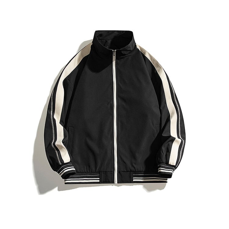 ★RETRO CONTRAST COLOR SPRACING STAND COLOR JACKET　　　A0459