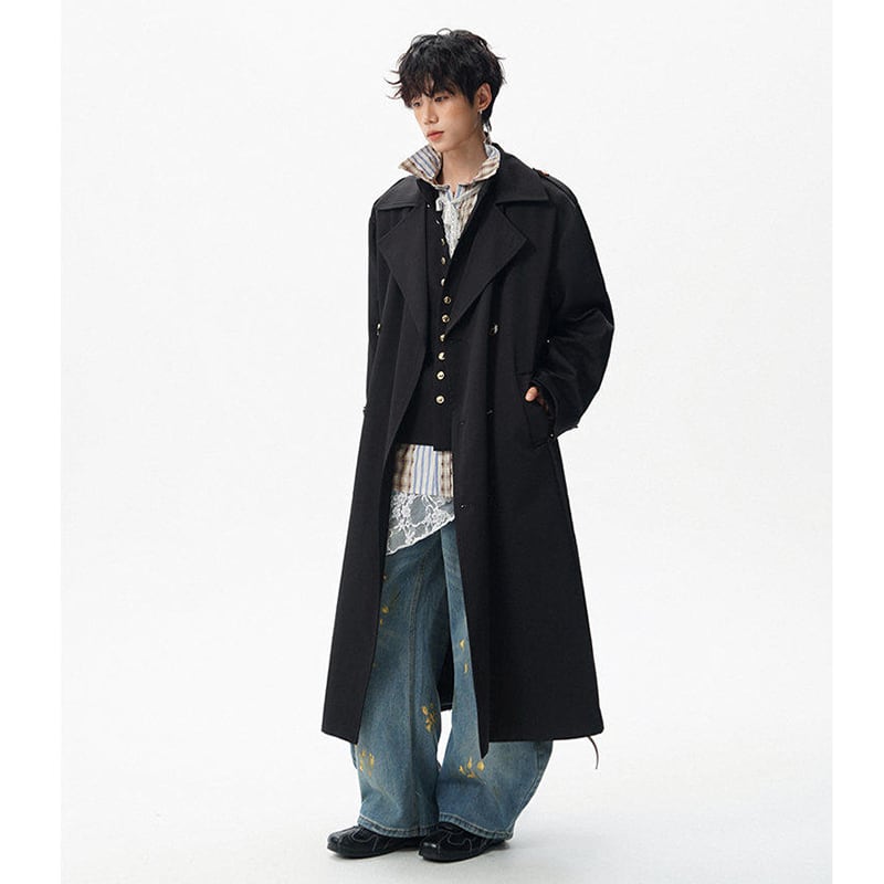 Qotriockシリーズ】☆トレンチコート☆ ユニセックス 2color ロング丈