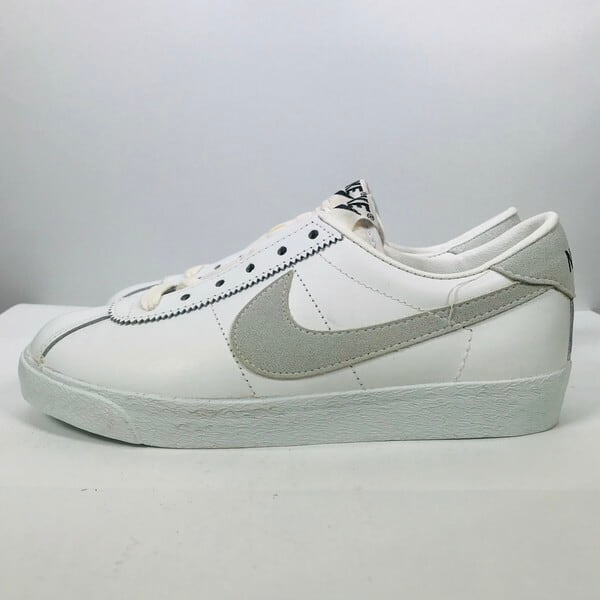 80's NIKE ナイキ BURT BRUIN レザースニーカー オリジナル NOS デッドストック 箱付き US2.5 82年 KOREA製  ホワイト グレー 白灰 希少 ヴィンテージ | agito vintage powered by BASE