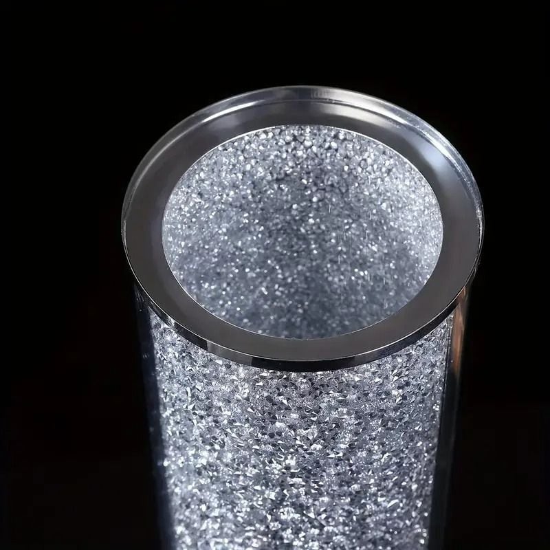 花瓶 フラワーベース 花器 ガラス クリスタル風ラインストーン