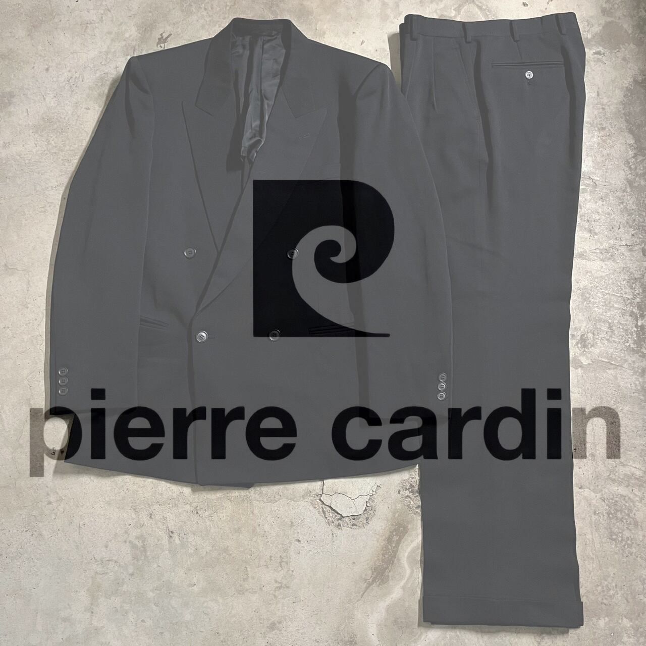 〖pierre cardin〗wool double setup suit /ピエールカルダン ウール ダブル セットアップ  スーツ/xlsize/#0215 | 〚ETON_VINTAGE〛 powered by BASE