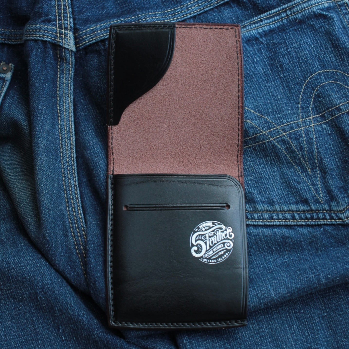 SS ウォレット(イタリアン ダブルショルダー/茶芯ブラック) | 6T