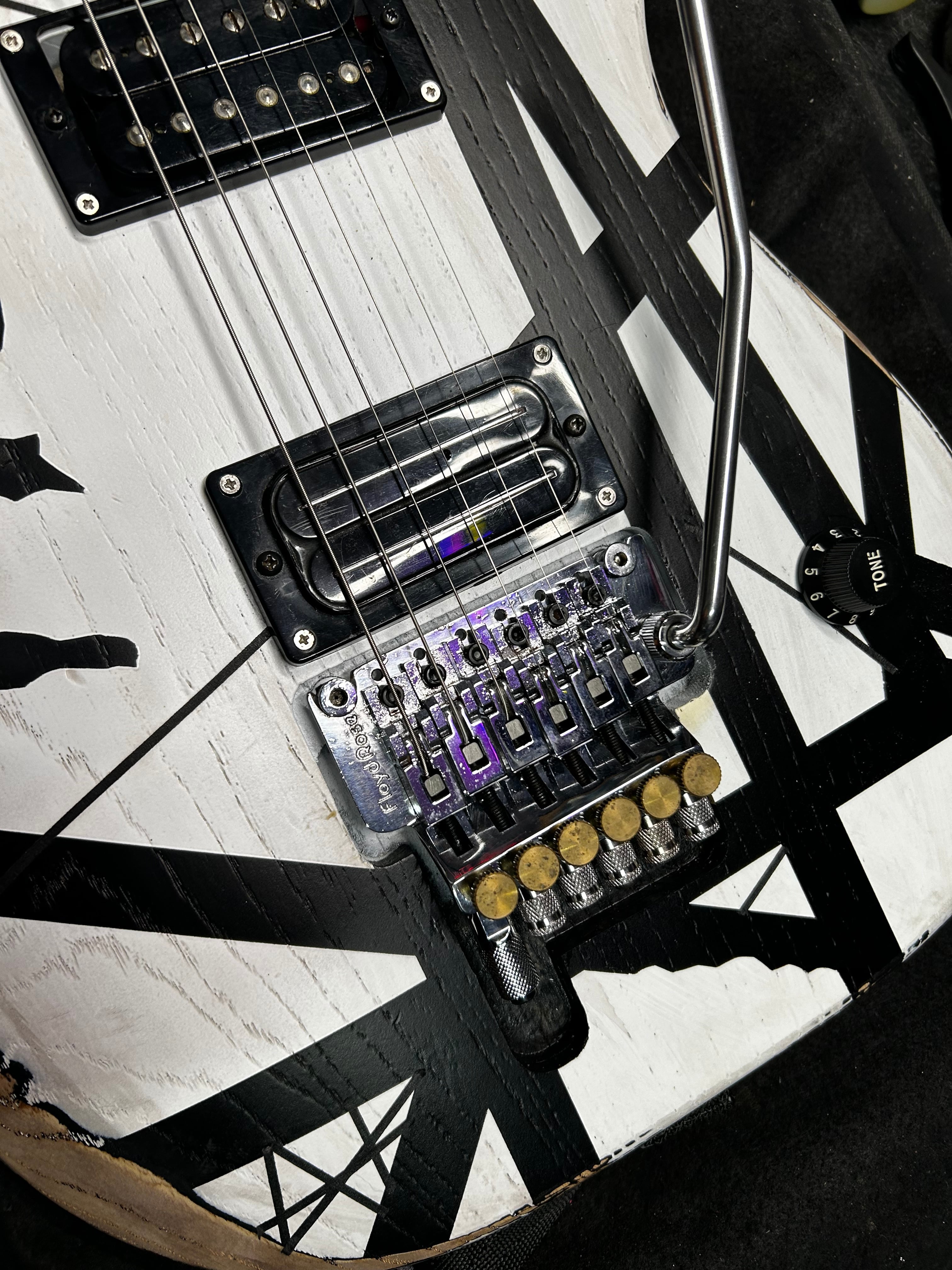 washburn USA N4 BSG1G. 白黒フランケンリフィニッシュ