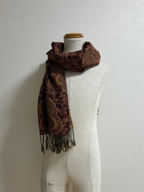 Woven Pattern Design Fringe Stole