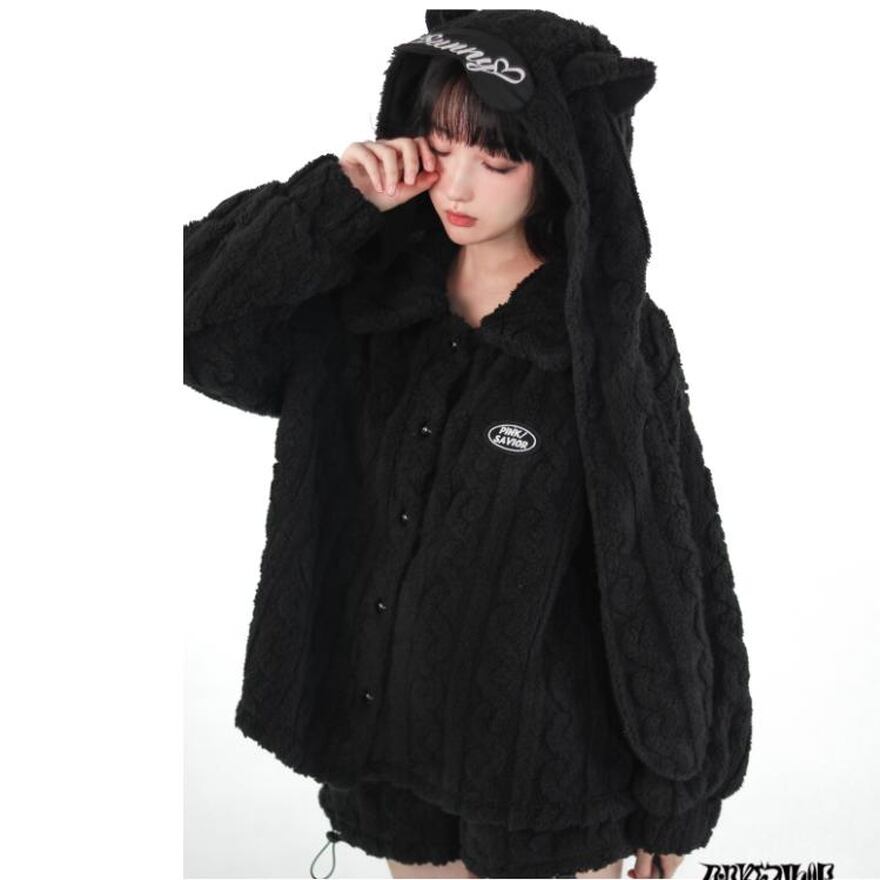 サブカル 服 地雷系 通販 pinksavior ショートコート ふわもこ 起毛 Z世代