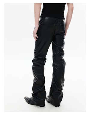 FRKM SCD 26SS スリムフィット カーブドレザーパンツ