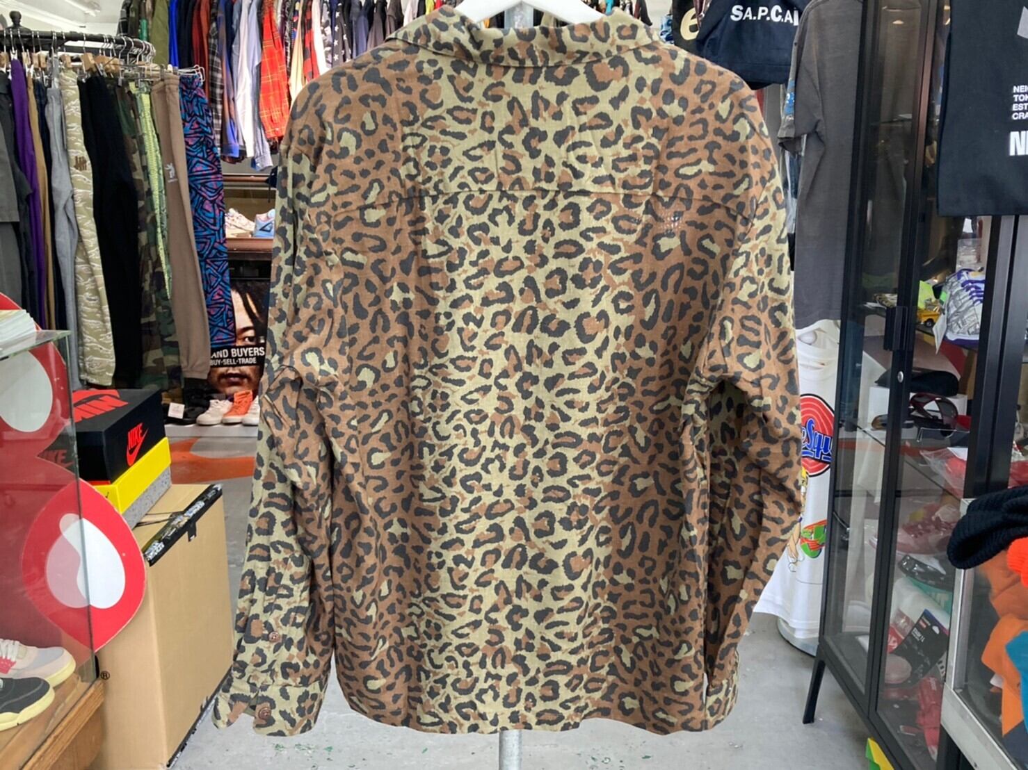 NEIGHBORHOOD ALOHA LEOPARD RL-SHIRT LS SMALL 201TSNH-SHM05 40415 