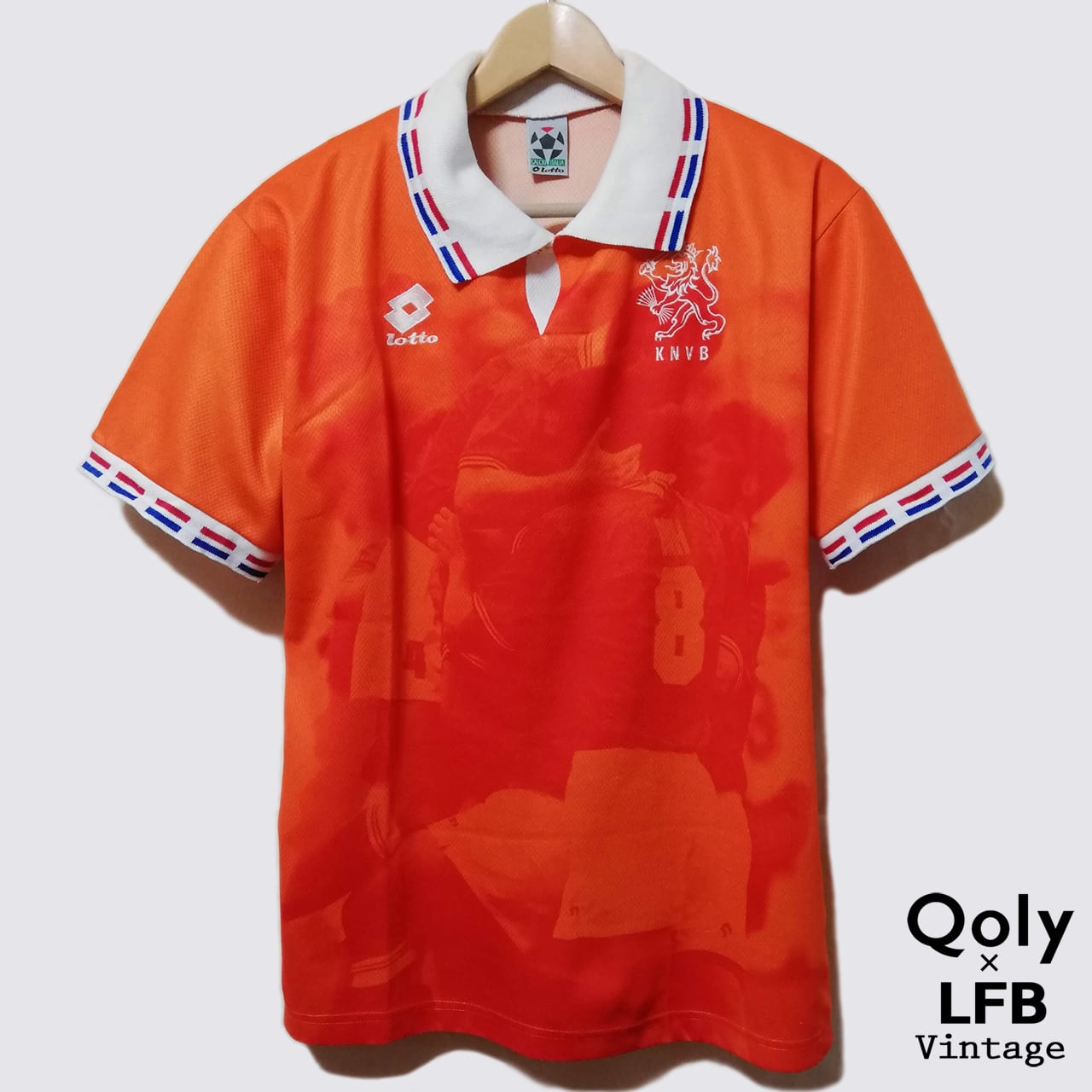 オランダ代表 lotto ロット サッカー ユニフォーム 1996 ユーロ M USED】オランダ代表 1996 Lotto ホーム半袖 ユニフォーム（インポートM