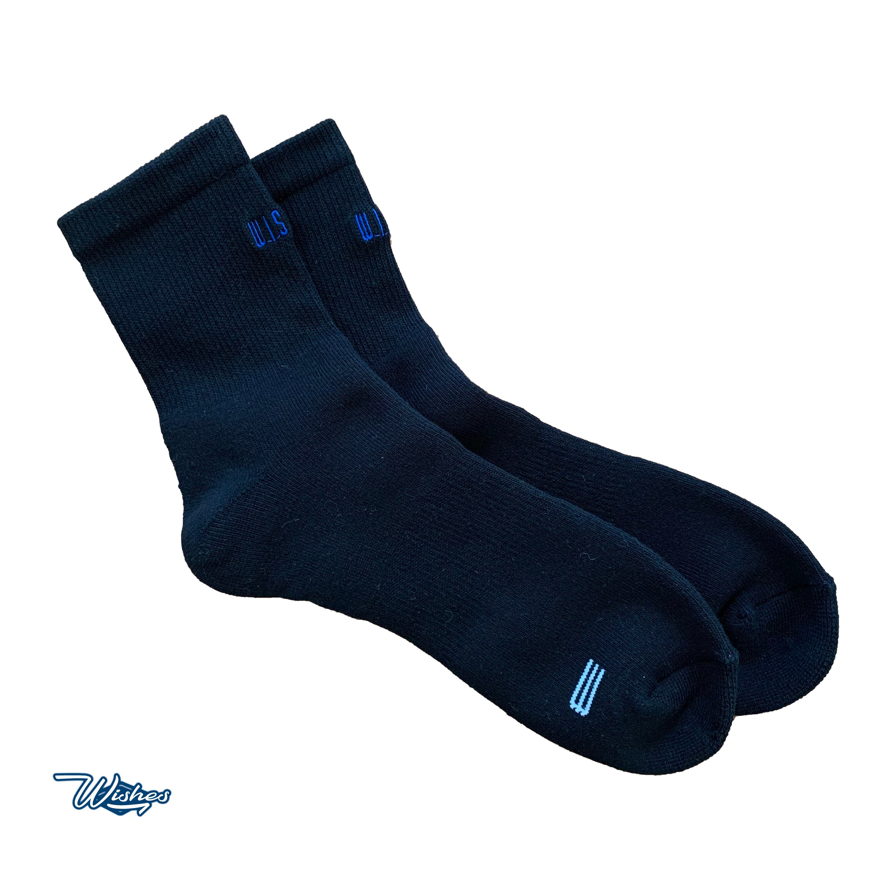 ミドルソックス WACS-001 (BLK×NVYロゴ)