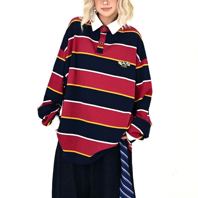 colored rugby shirt　カラーラガーシャツ　J1332