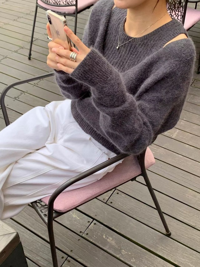 (予約) signature / Aman Layered knit Set 4color