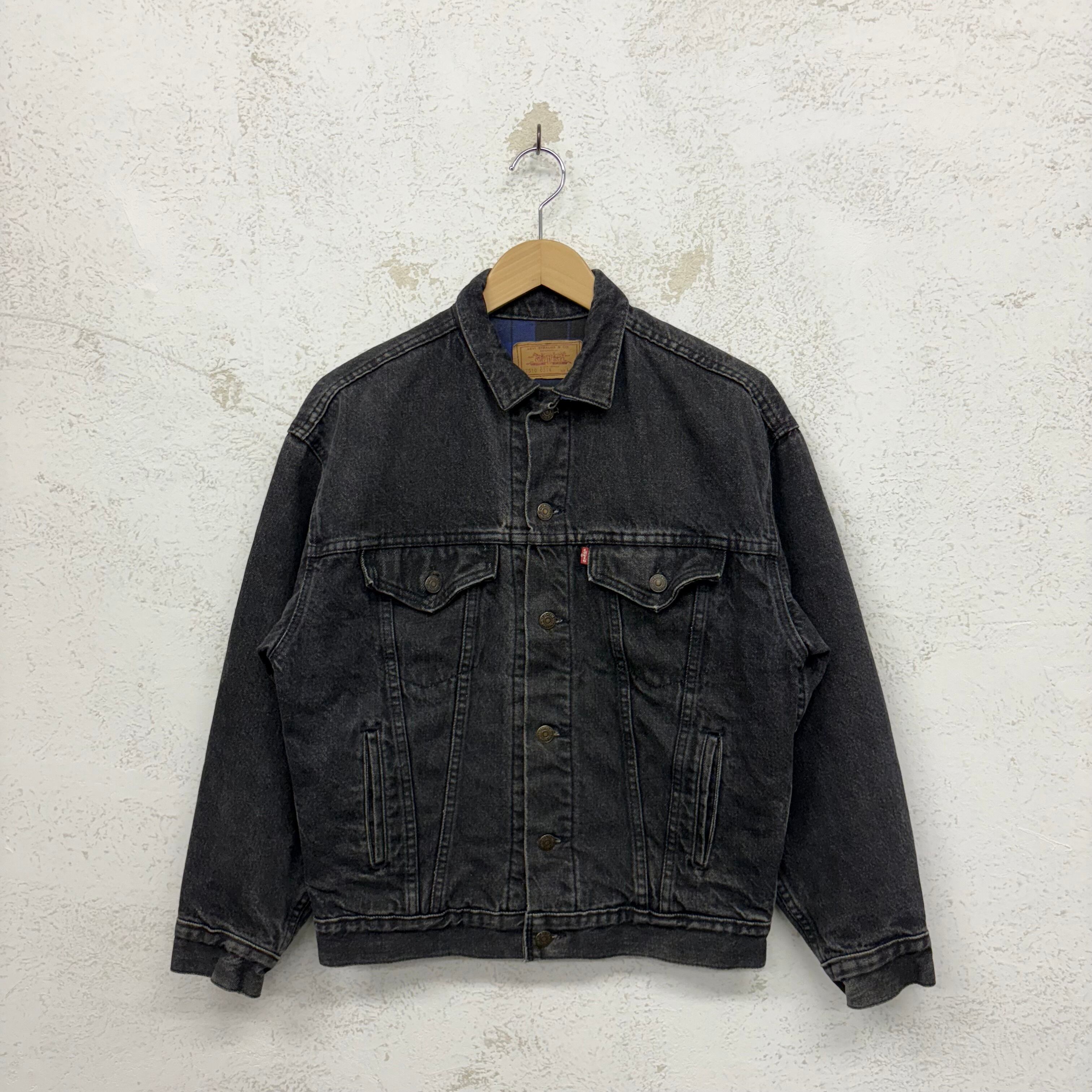 90's Levi's 57510 BLACK denim jacket made in USA size/L リーバイス