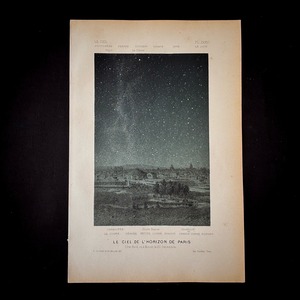 天文図版「パリの夜空」12月20日、北の夜空