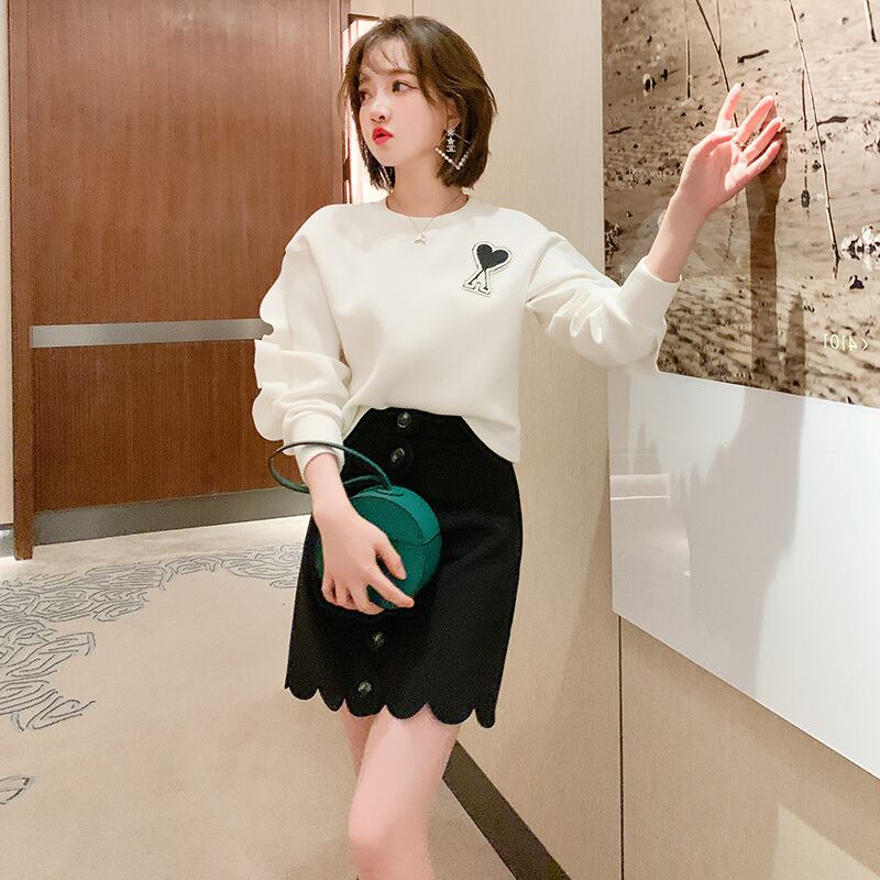 レースラウンドネックセーター スプリング 春物 Oネック ステッチ MIUCO21043844974