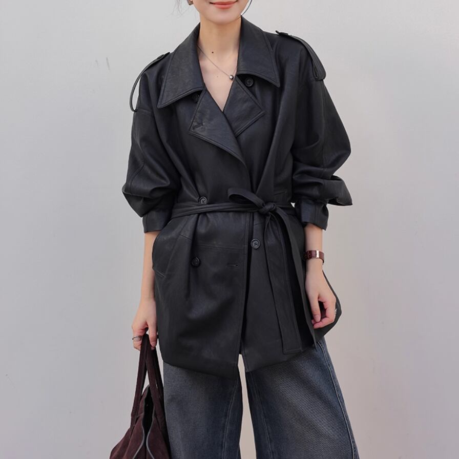 25SS】FETICO フェティコ / FAUX-LEATHER SATIN OFF-SHOULDER JUMPSUIT