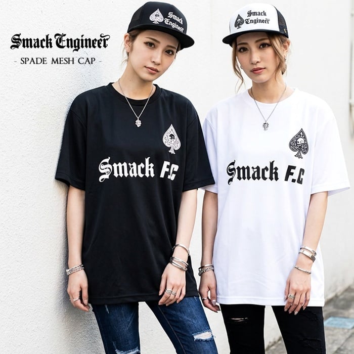 SMACK ENGINEER / スマックエンジニア「Rogia限定 SPADE MESH CAP (黒