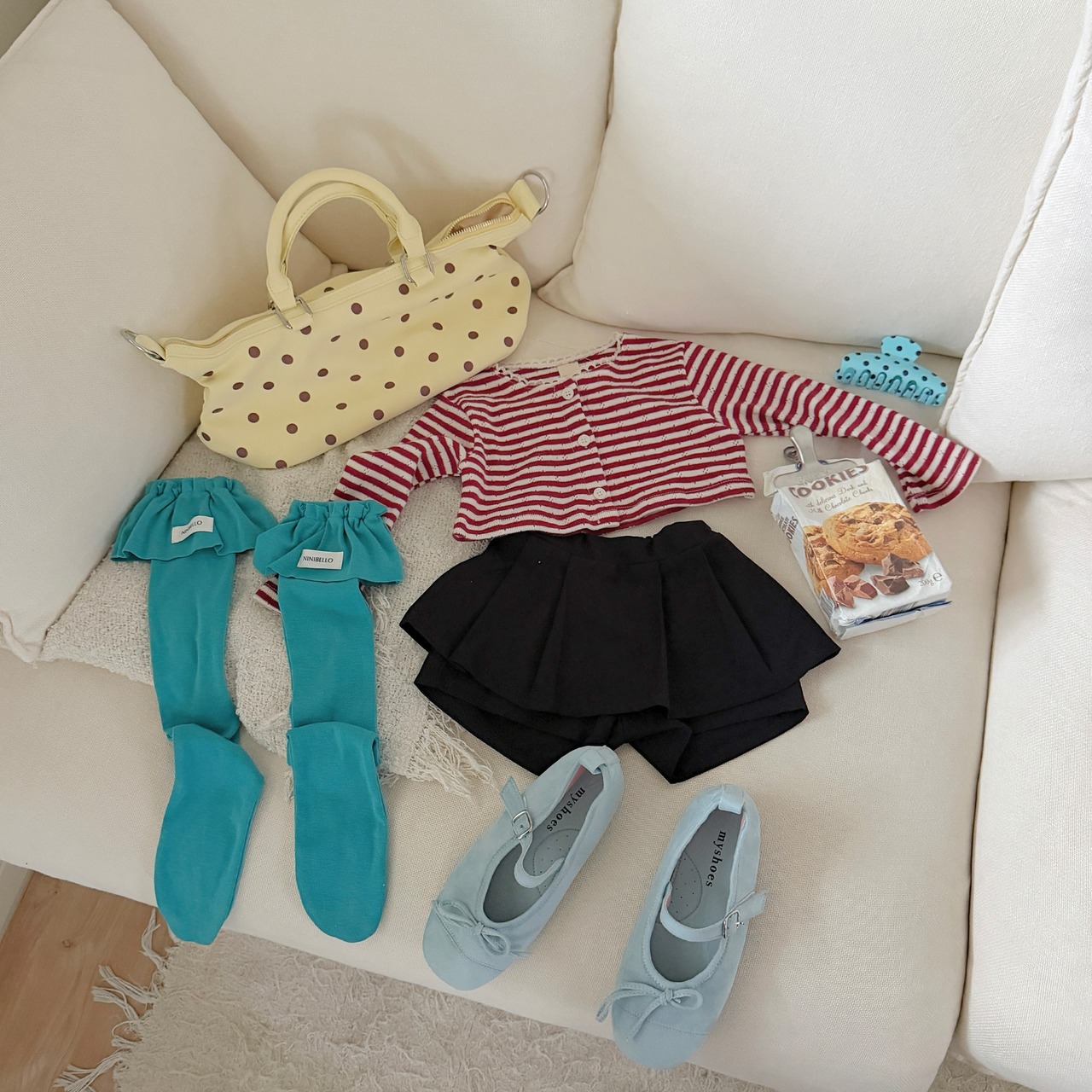 韓国子供服 / ninibello / Pinter Frill Knee Socks  / 靴下 *free*