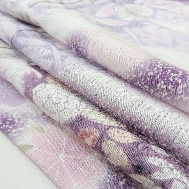 新品 縦絽 辻ヶ花 夏着物 仕付け糸付 正絹 トールサイズ 訪問着 1894