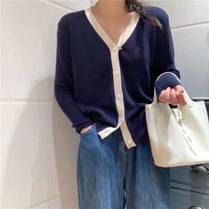 バイカラーカーディガン　AJ111-3800