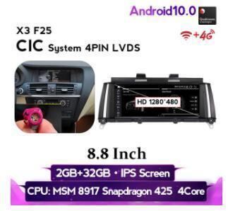 BMW X3 F25 2011-2017 アンドロイドナビ MSM CIC 32G -YA-1089